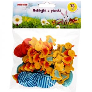 Naklejki z mikrogumy Brewis Wielkanoc, 75szt